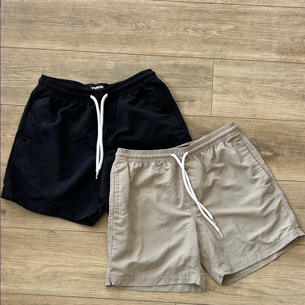 RSQ Black and Tan Athletic Shorts